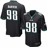 Nike Men & Women & Youth Eagles #98 Connor Barwin Black Team Color Game Jersey